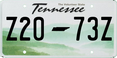 TN license plate Z2073Z