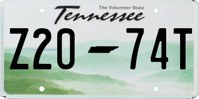 TN license plate Z2074T