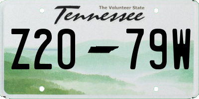 TN license plate Z2079W