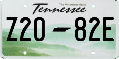 TN license plate Z2082E