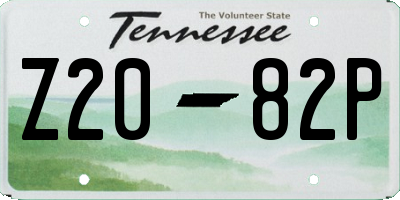 TN license plate Z2082P