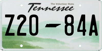 TN license plate Z2084A