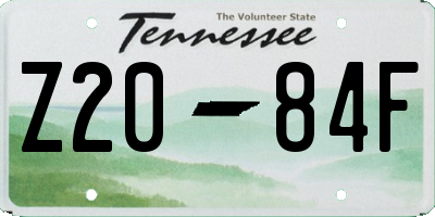 TN license plate Z2084F