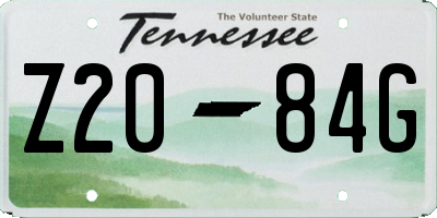 TN license plate Z2084G