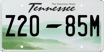 TN license plate Z2085M