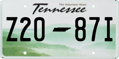 TN license plate Z2087I