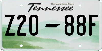 TN license plate Z2088F