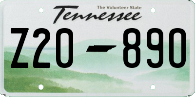 TN license plate Z2089O