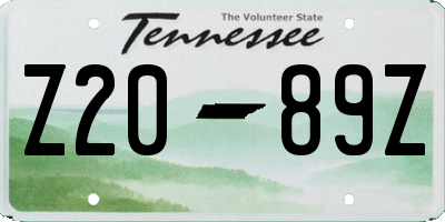 TN license plate Z2089Z