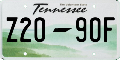 TN license plate Z2090F