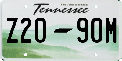 TN license plate Z2090M