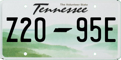 TN license plate Z2095E
