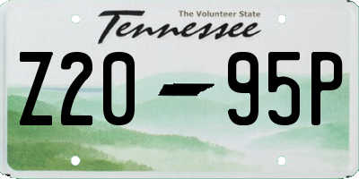 TN license plate Z2095P