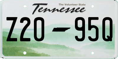 TN license plate Z2095Q