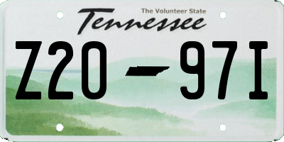 TN license plate Z2097I