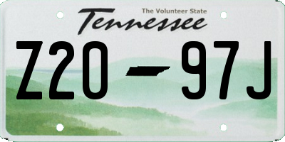 TN license plate Z2097J