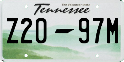 TN license plate Z2097M
