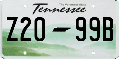 TN license plate Z2099B
