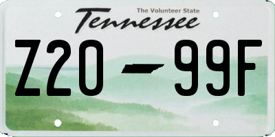 TN license plate Z2099F