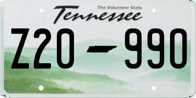 TN license plate Z2099O
