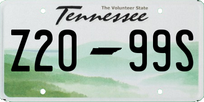 TN license plate Z2099S