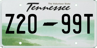 TN license plate Z2099T