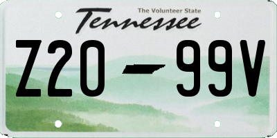 TN license plate Z2099V
