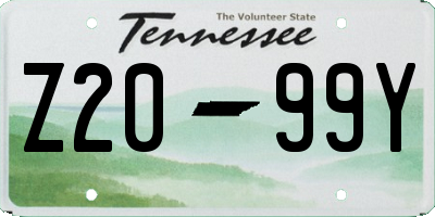 TN license plate Z2099Y
