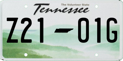TN license plate Z2101G