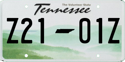 TN license plate Z2101Z
