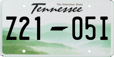 TN license plate Z2105I