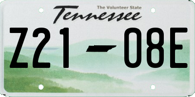TN license plate Z2108E