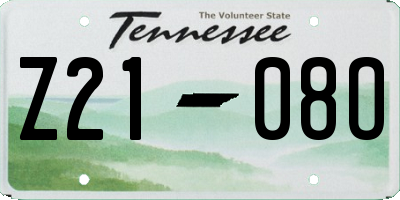 TN license plate Z2108O