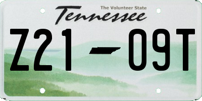 TN license plate Z2109T