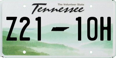 TN license plate Z2110H
