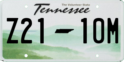 TN license plate Z2110M