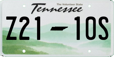 TN license plate Z2110S
