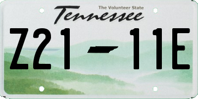TN license plate Z2111E