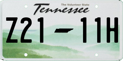 TN license plate Z2111H