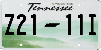 TN license plate Z2111I