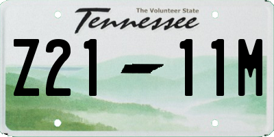 TN license plate Z2111M