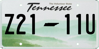 TN license plate Z2111U