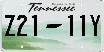 TN license plate Z2111Y