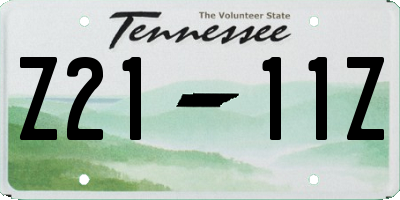 TN license plate Z2111Z