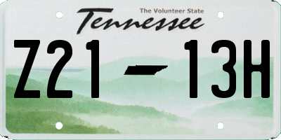 TN license plate Z2113H