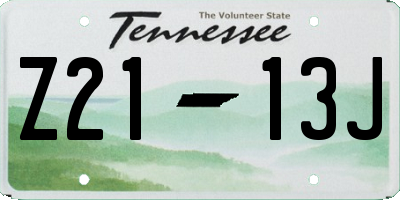 TN license plate Z2113J