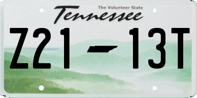 TN license plate Z2113T