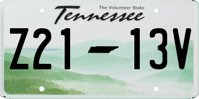 TN license plate Z2113V