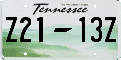 TN license plate Z2113Z