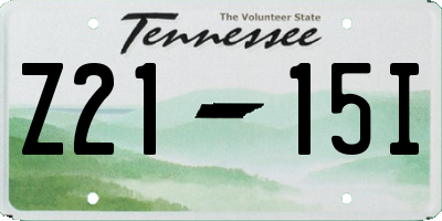 TN license plate Z2115I